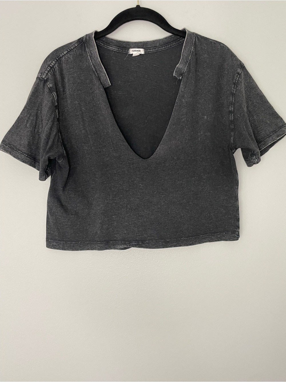 Garage Faded Black Cropped Noah Tee